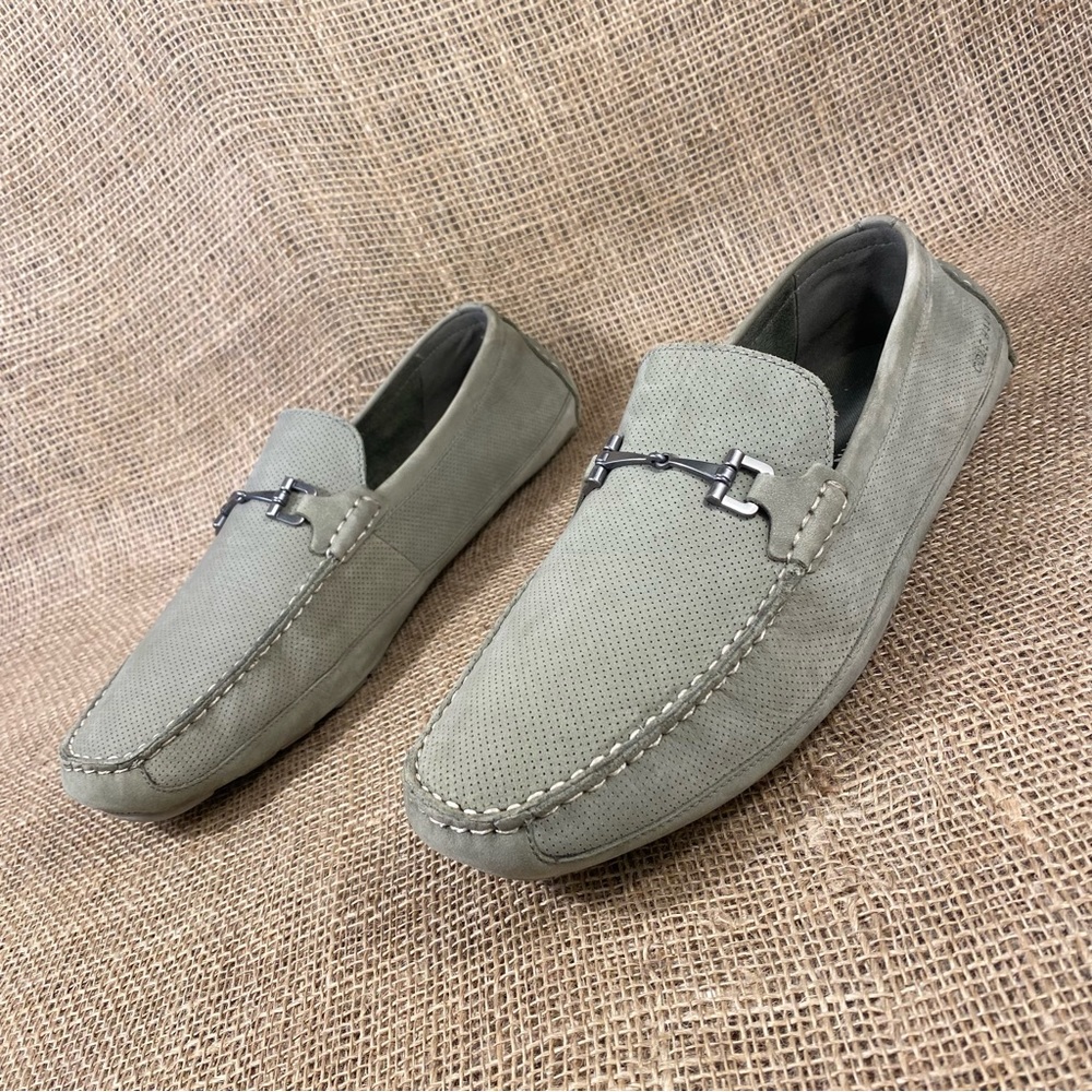 Cole  Hann loafers Moccasins Shoes Wyatt Bit SlipOn Olive Driving Casual Sz 12M